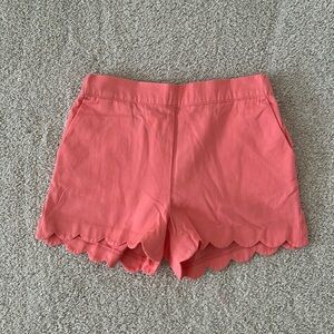Crewcuts coral scalloped shorts size 12 new with tags